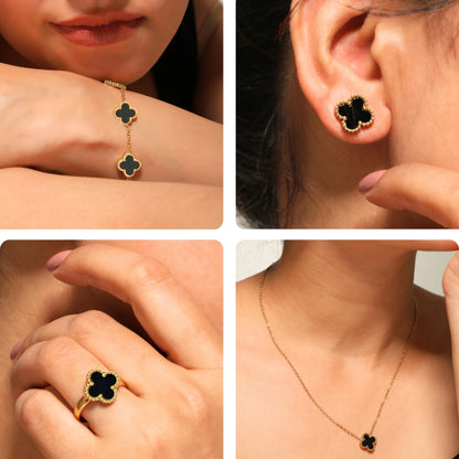 Premium Clover 4 pcs Complete Set (Adjustable Ring)