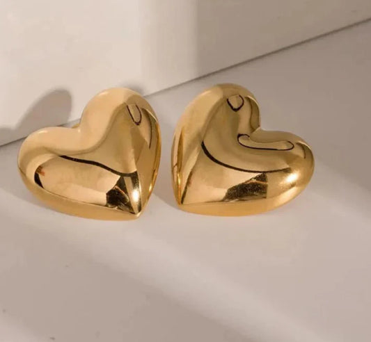 Aubree Gold Heart Earrings